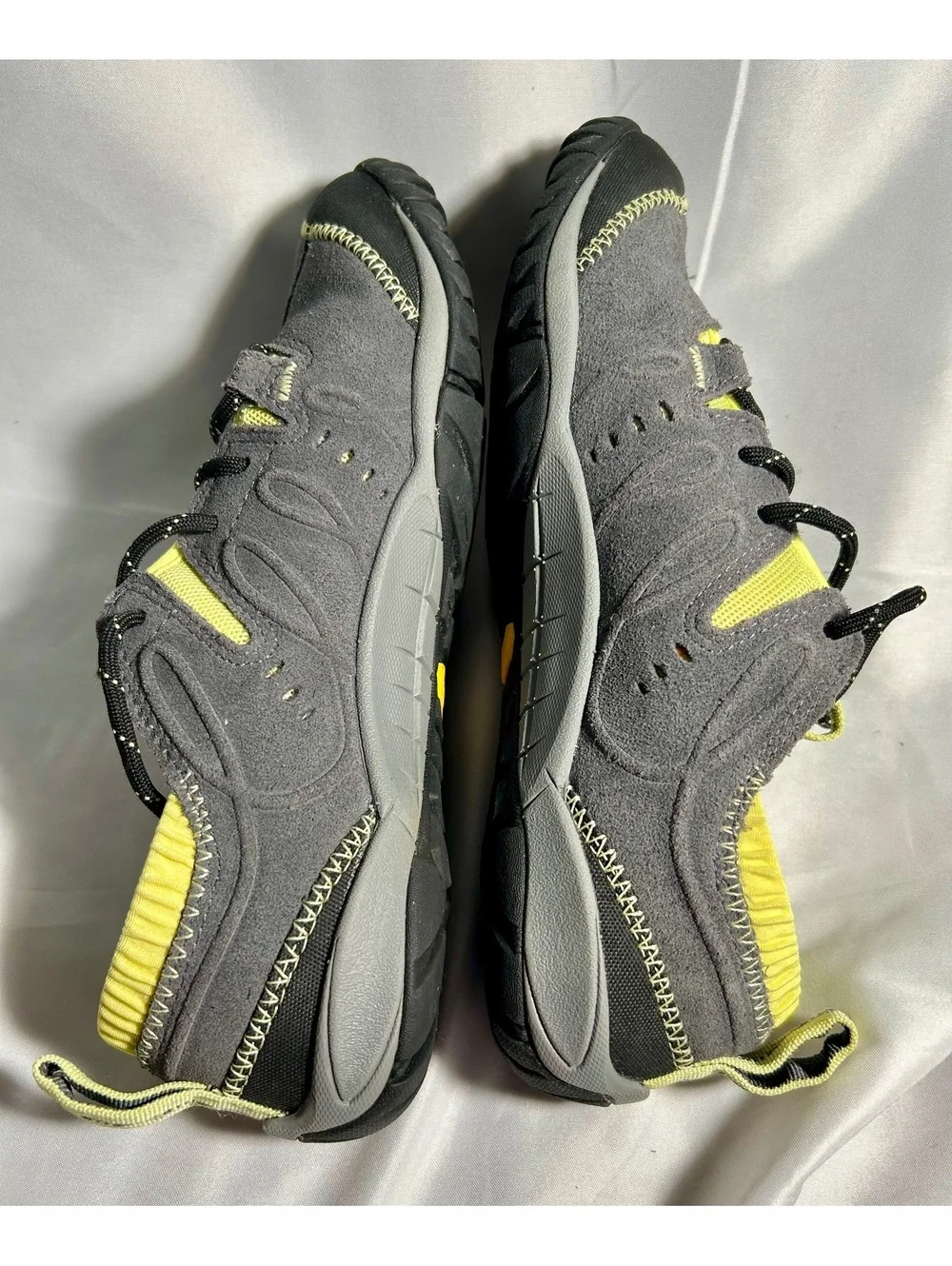 Merrell Barefoot Contour Glove Womens 6.5 Castle Rock Gray Yellow Vibram hiking